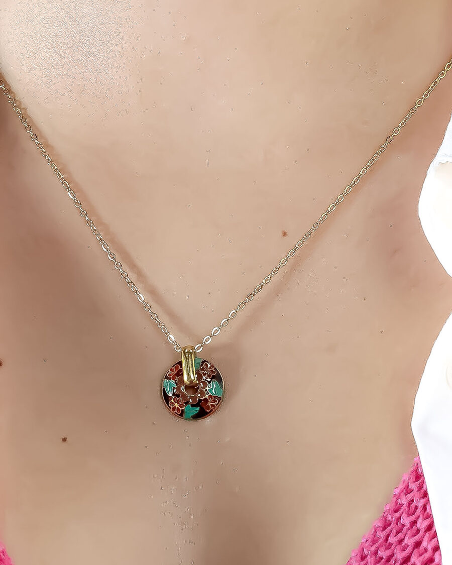 Collier fleur de minuit macdame2222