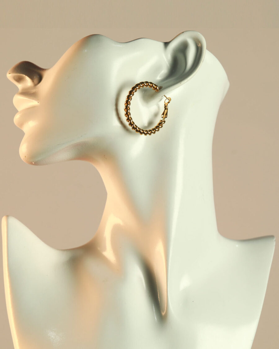 Boucles d'oreilles Créole Torsadée