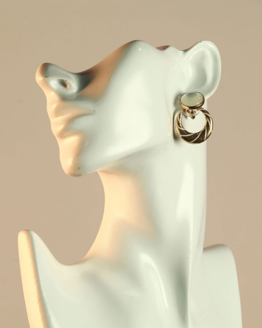 Boucles d'oreilles Lune Sablée