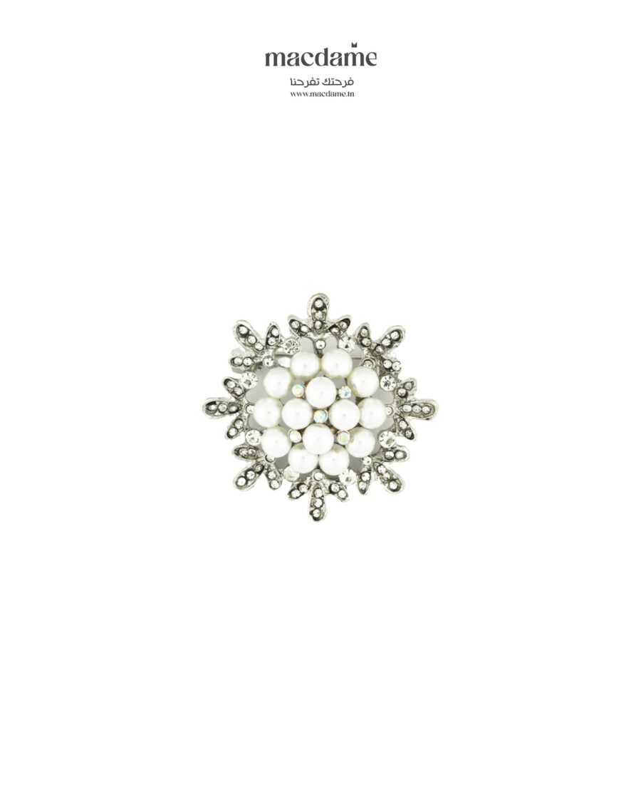 BROCHE PERLE GLACÉE