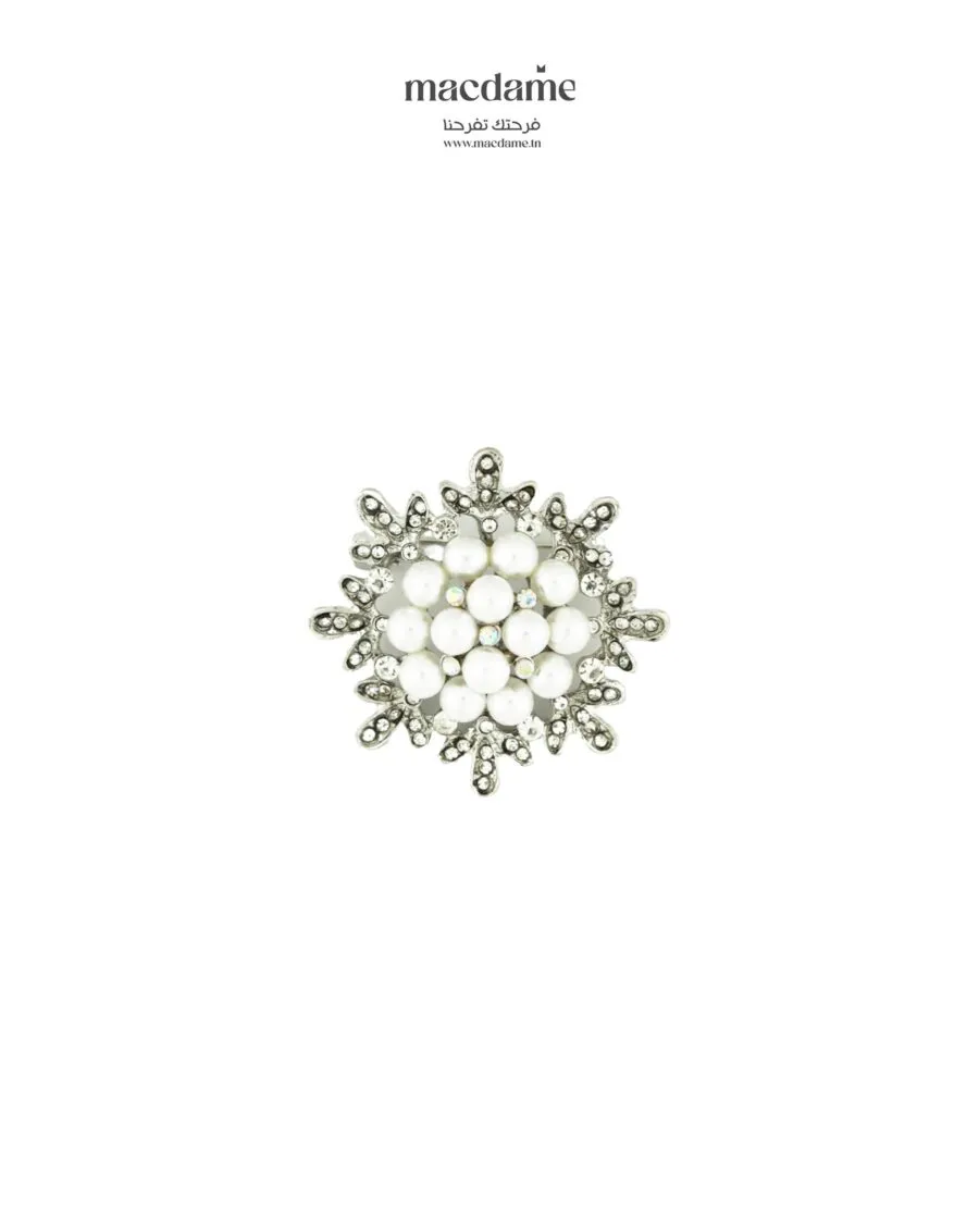 BROCHE PERLE GLACÉE