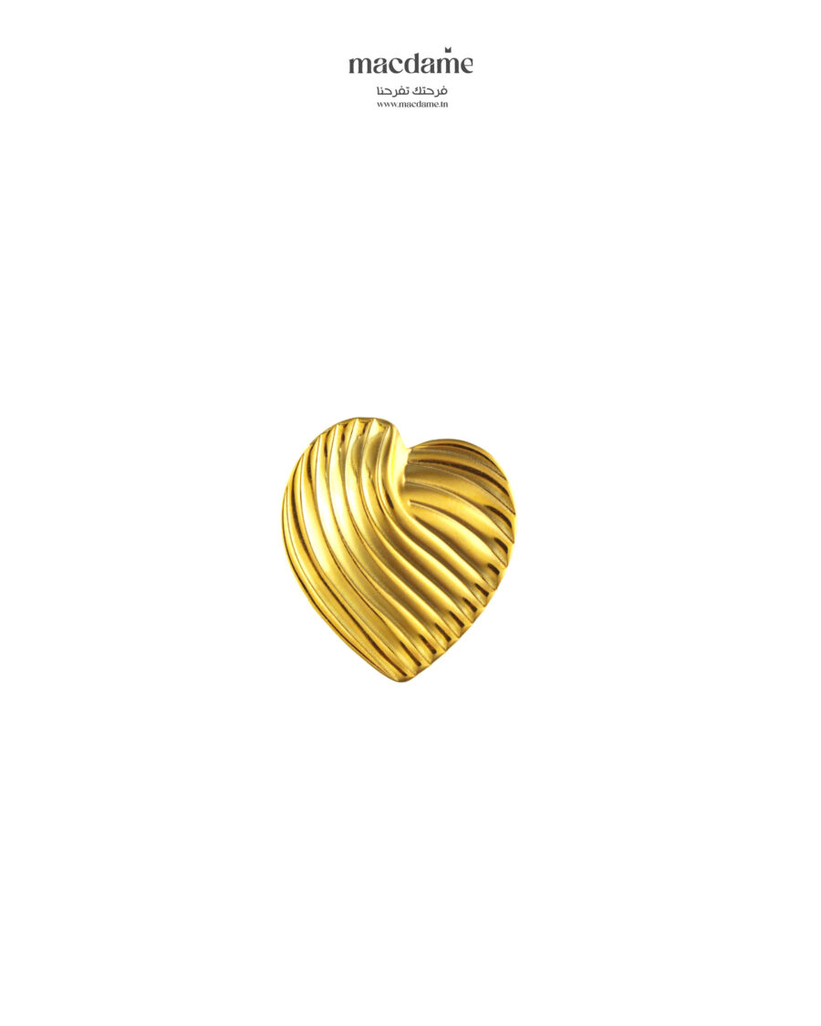 Bague Heart Ribbed