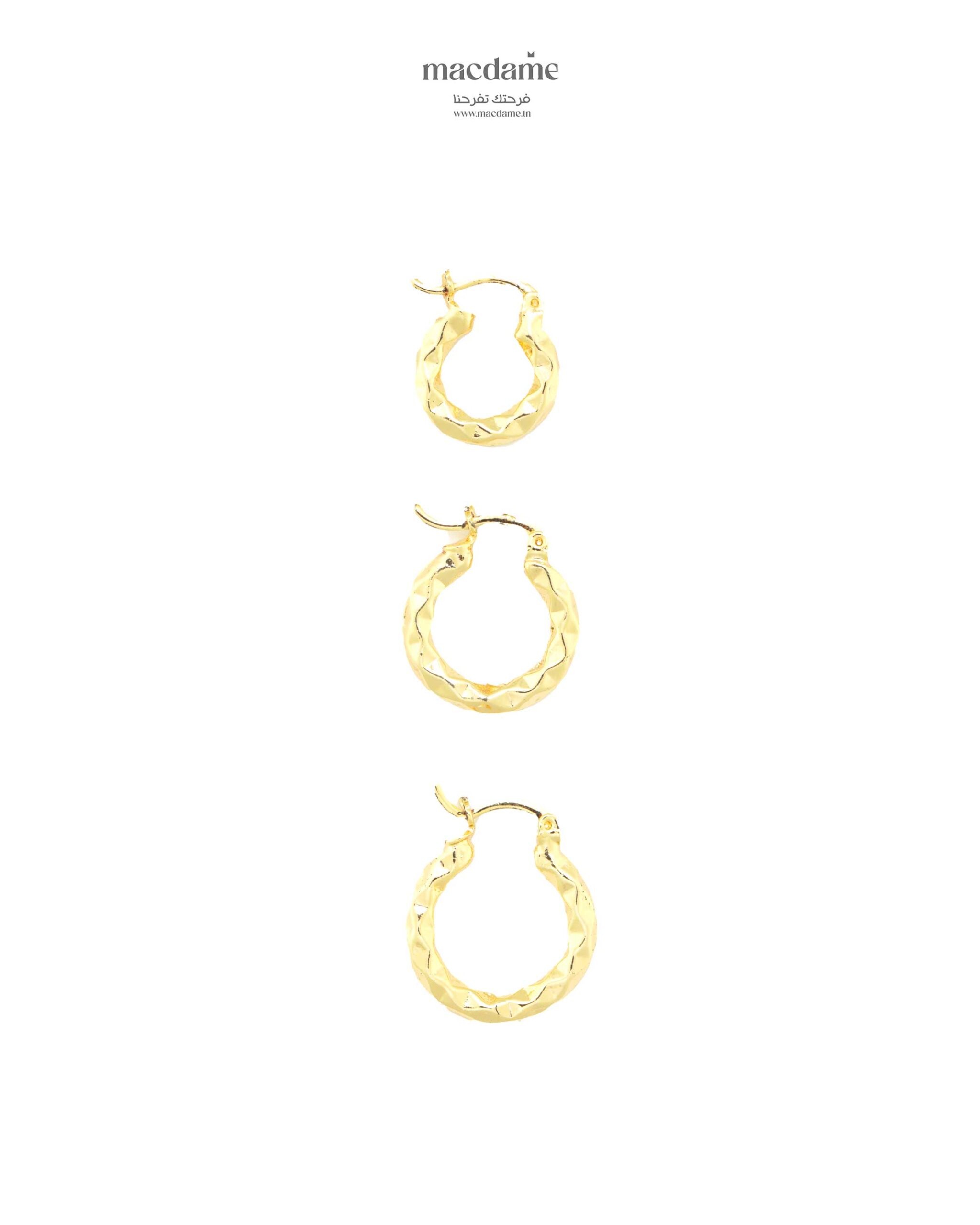Piercings d'oreilles Wissal – boucles d'oreilles femme en acier 316L, bijou cadeau Macdame