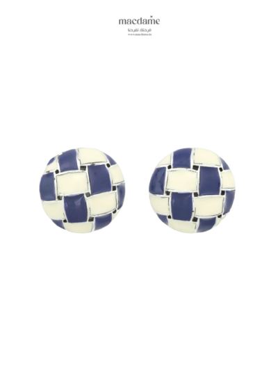 Boucles d'Oreilles Élégance bleu – boucles d'oreilles femme en acier 316L, bijou cadeau Macdame