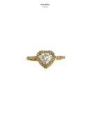 Bague Cœur Doré – bague femme en acier 316L, bijou cadeau Macdame