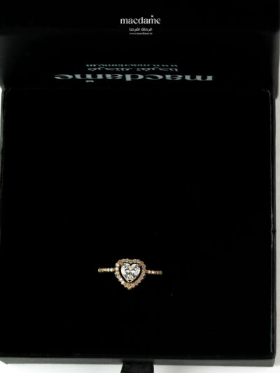 Bague Cœur Doré – bague femme en acier 316L, photo 2