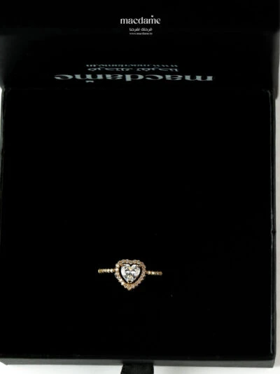 Bague Cœur Doré – bague femme en acier 316L, photo 2