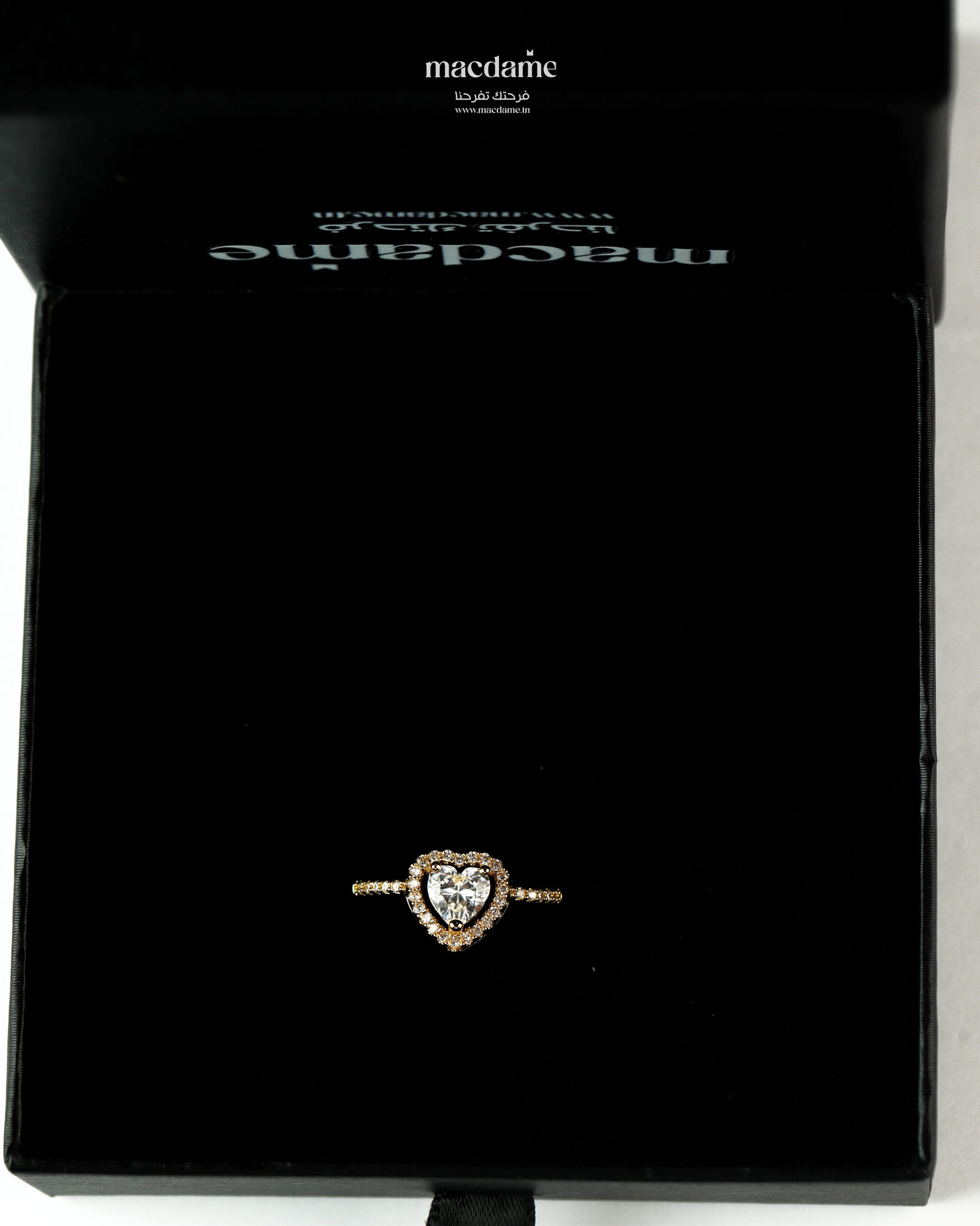 Bague Cœur Doré – bague femme en acier 316L, photo 2