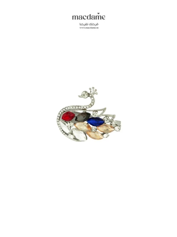 Broche Majestic Gem Peacock – broche femme en argent 925, bijou cadeau Macdame