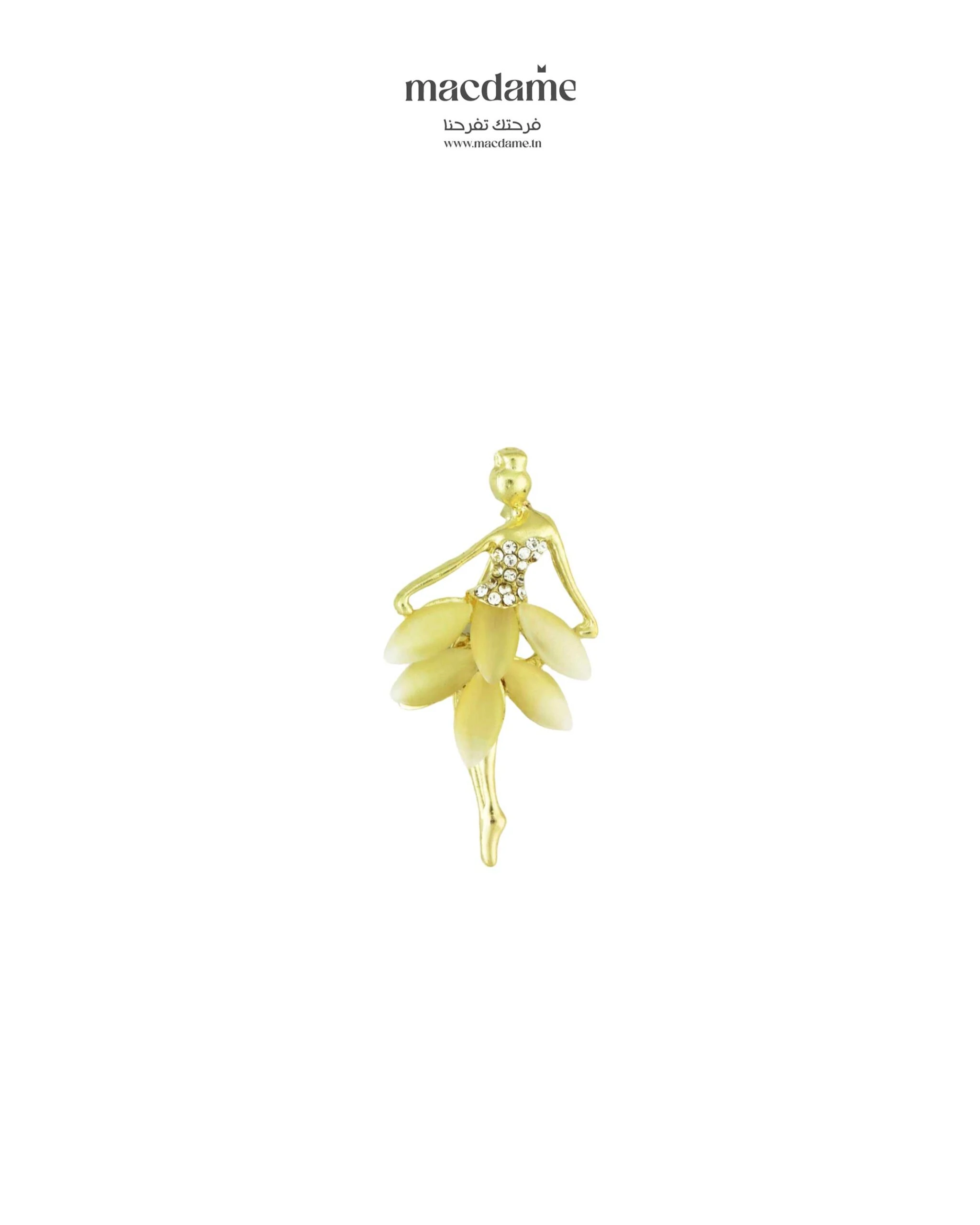 Broche Élégance de Ballerine – broche femme en acier 316L, bijou cadeau Macdame