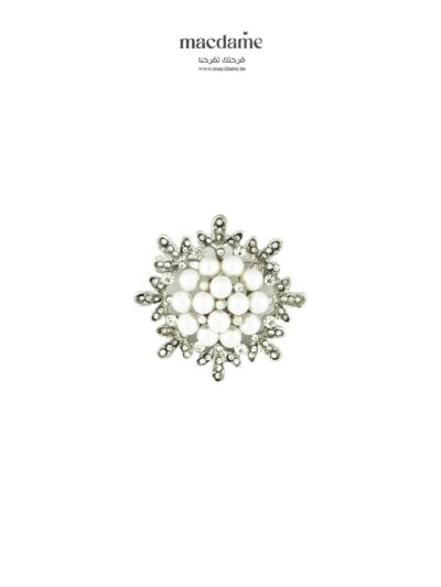 Broche Perle Glacée – broche femme en acier 316L, bijou cadeau Macdame