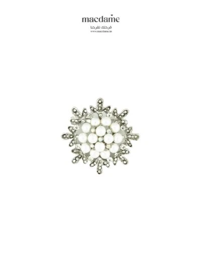 Broche Perle Glacée – broche femme en acier 316L, bijou cadeau Macdame