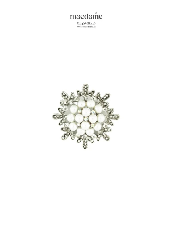 Broche Perle Glacée – broche femme en acier 316L, bijou cadeau Macdame