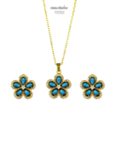 Coffret Bleu Céleste – coffret cadeau femme en acier 316L, bijou cadeau Macdame