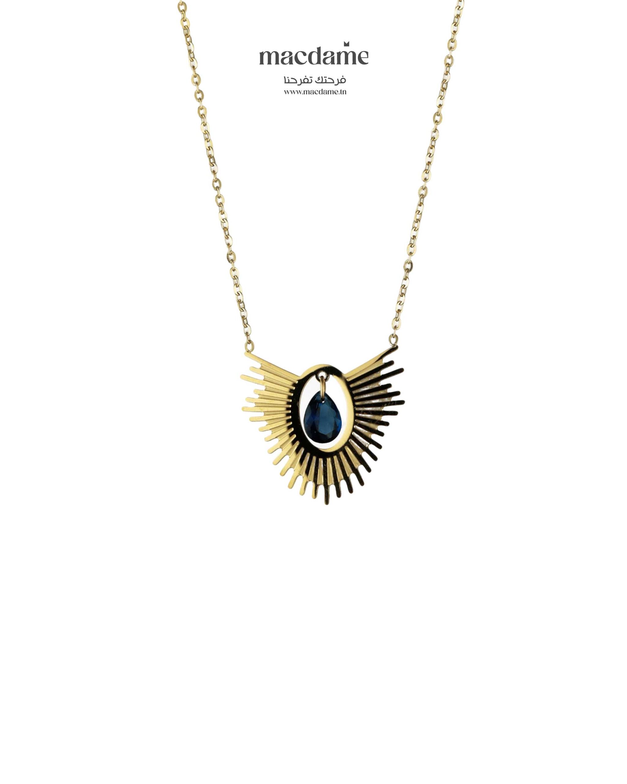 Collier Harmonie Minérale – collier femme en acier 316L, bijou cadeau Macdame