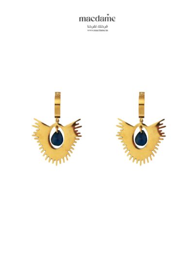 Boucles d'Oreilles Architecture Dorée – boucles d'oreilles femme en acier 316L, bijou cadeau Macdame