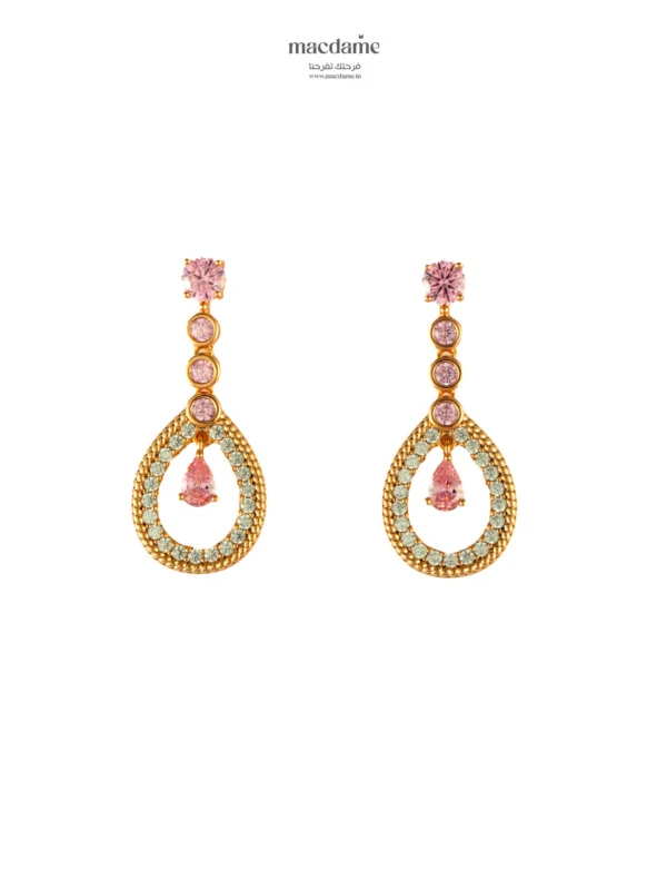 Boucles d’Oreilles Sérénité d'Ébène – boucles d'oreilles femme en acier 316L, bijou cadeau Macdame