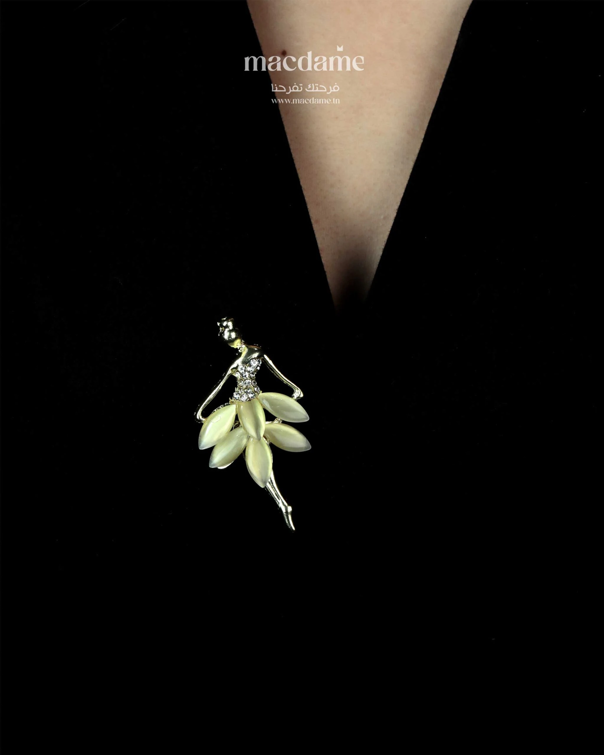 Broche Élégance de Ballerine – broche femme en acier 316L, photo 2