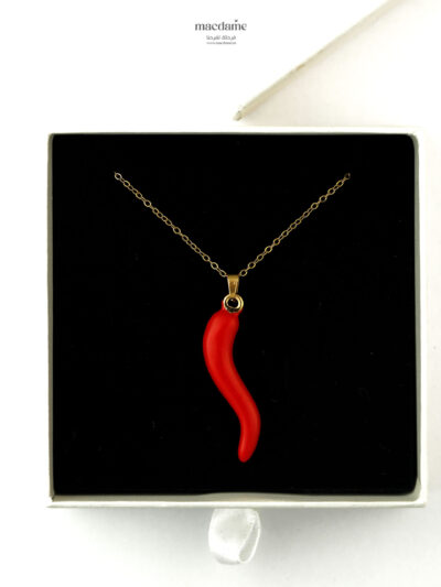 Collier Flamme Rouge – collier femme en acier 316L, photo 2