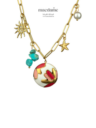 Collier Soleil d’Été – collier femme en acier 316L, bijou cadeau Macdame