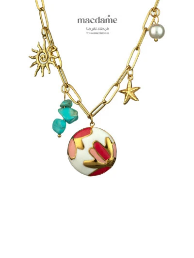 Collier Soleil d’Été – collier femme en acier 316L, bijou cadeau Macdame