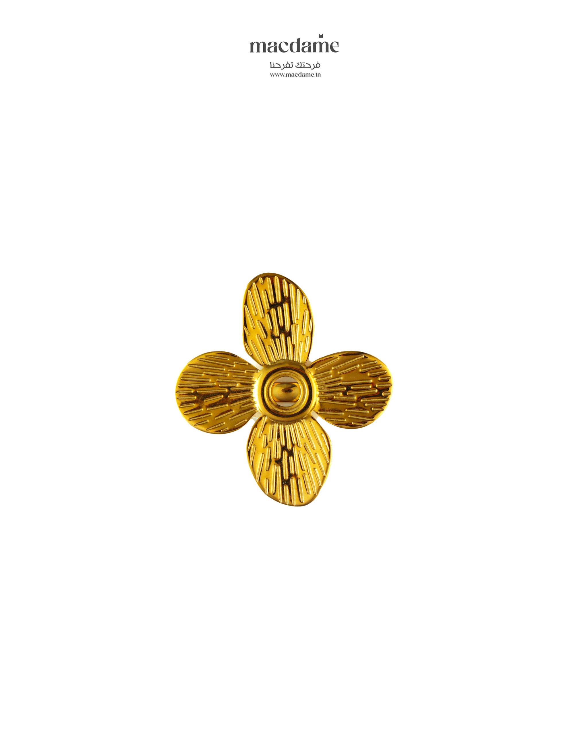 Bague Ithar – bague femme en acier 316L, bijou cadeau Macdame