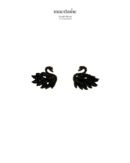 boucle Cygne Noir – boucles d'oreilles femme en acier 316L, bijou cadeau Macdame