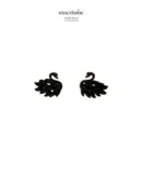 boucle Cygne Noir – boucles d'oreilles femme en acier 316L, bijou cadeau Macdame