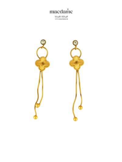 Boucles d'Oreilles Éclipse Dorée – boucles d'oreilles femme en acier 316L, bijou cadeau Macdame