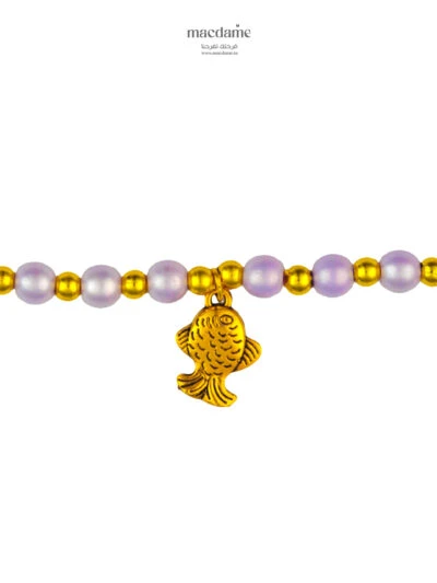 Bracelet Perle de Lavande – bracelet femme en acier 316L, photo 2