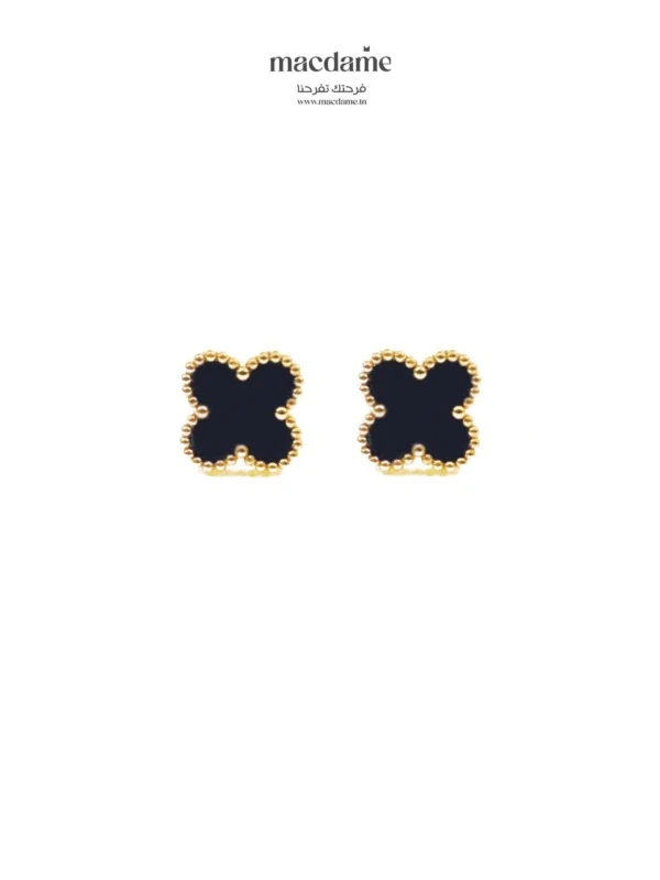 Boucles d'oreilles Black Star – boucles d'oreilles femme en acier 316L, bijou cadeau Macdame