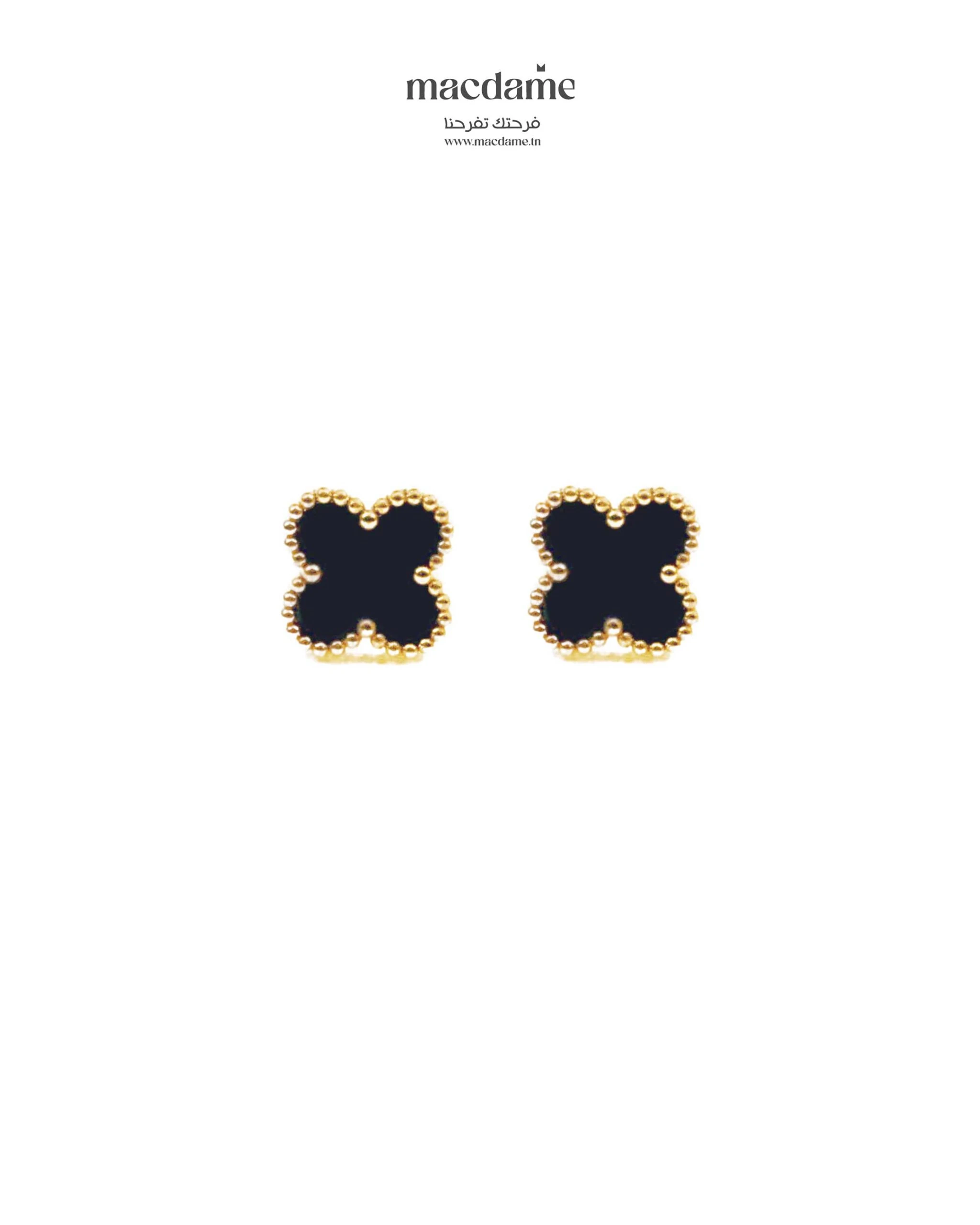 Boucles d'oreilles Black Star – boucles d'oreilles femme en acier 316L, bijou cadeau Macdame
