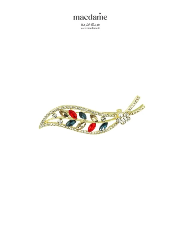 Broche Feuille de Grâce – broche femme en acier 316L, bijou cadeau Macdame