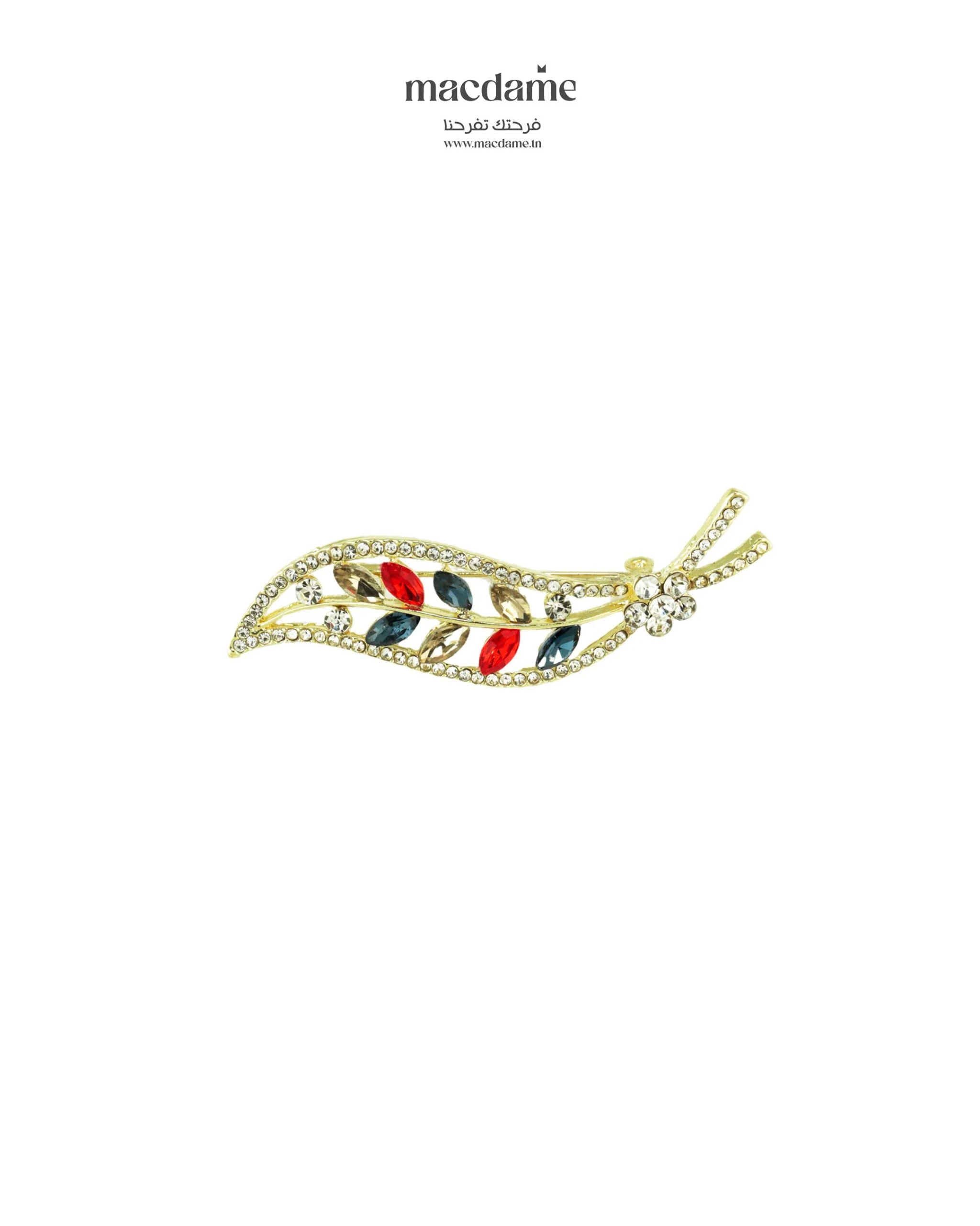 Broche Feuille de Grâce – broche femme en acier 316L, bijou cadeau Macdame