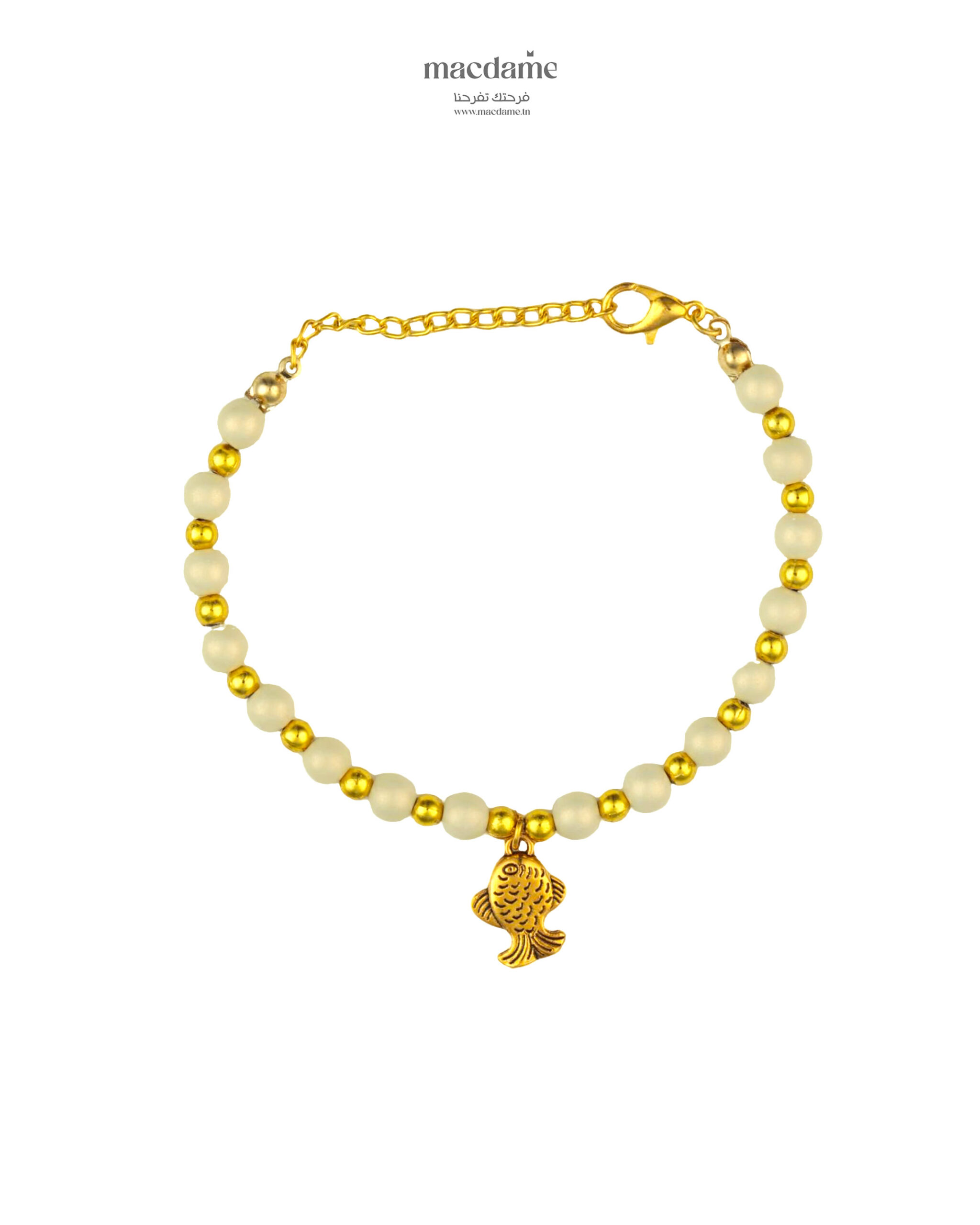 Bracelet Corail Doré – bracelet femme en acier 316L, bijou cadeau Macdame