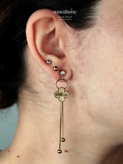 Boucles d'Oreilles Éclipse Dorée – boucles d'oreilles femme en acier 316L, photo 2