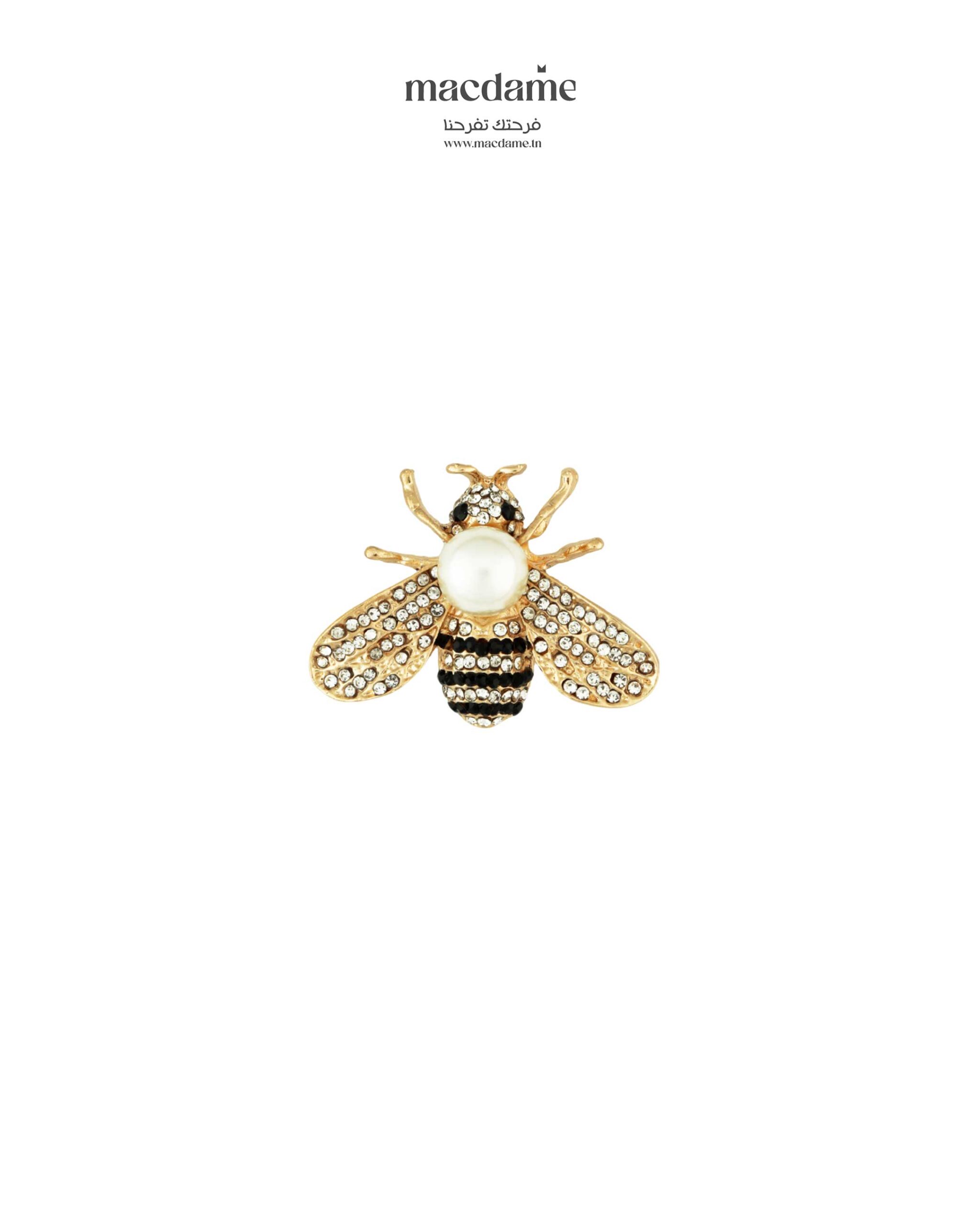Broche Abeille Éclatante – broche femme en acier 316L, bijou cadeau Macdame