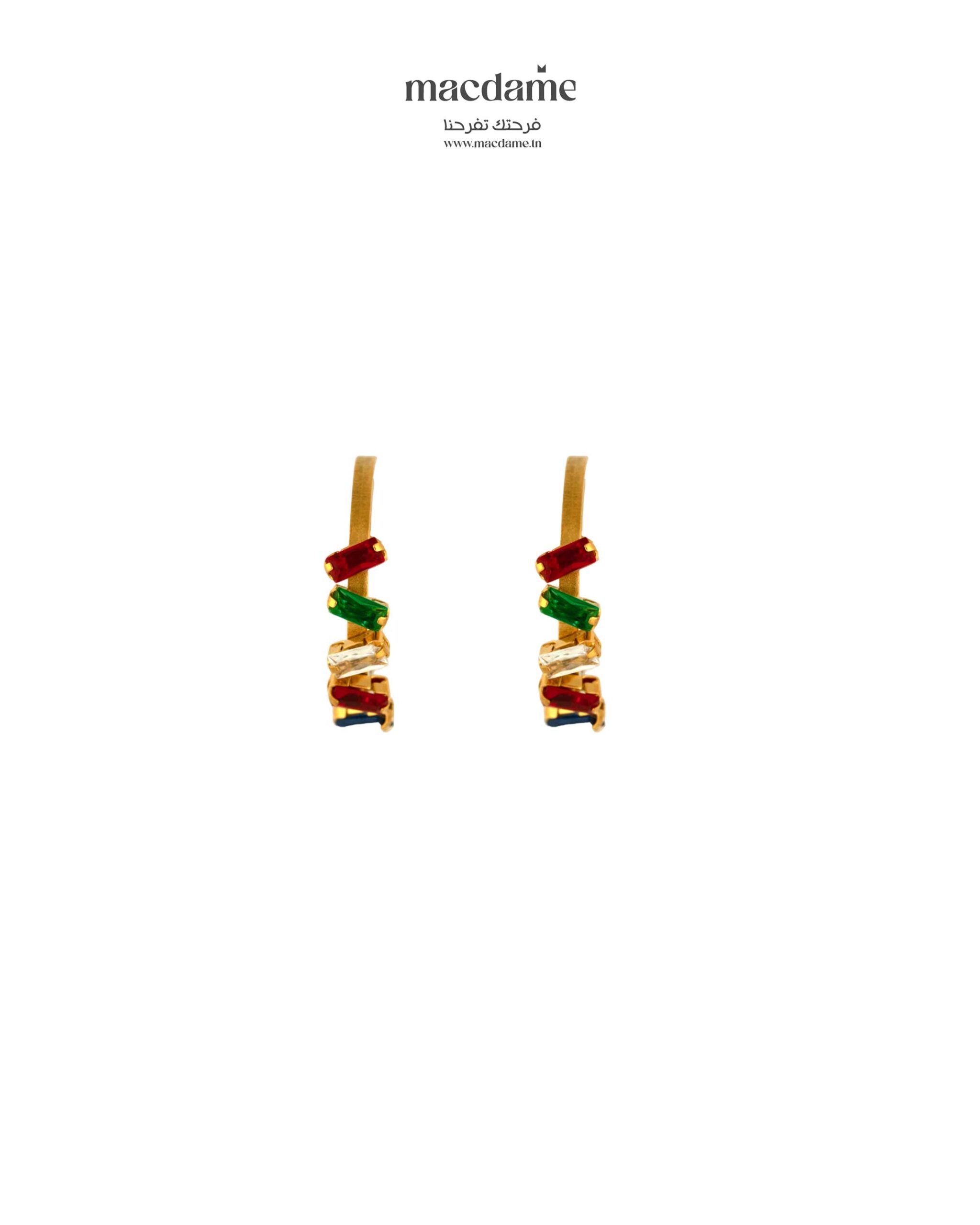Boucles d'oreilles Perle d’Élégance – boucles d'oreilles femme en acier 316L, bijou cadeau Macdame