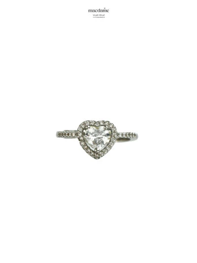 Bague Bague Cœur Éclatant – bague femme en argent 925, bijou cadeau Macdame