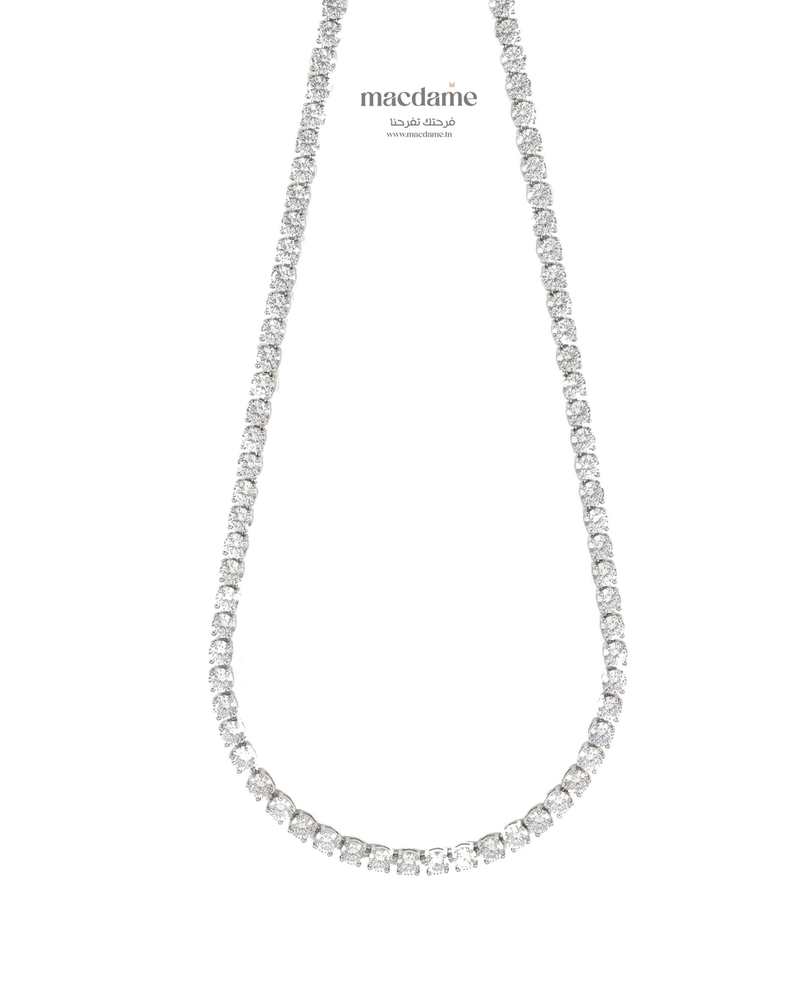 Collier Tennis – collier femme en acier 316L, bijou cadeau Macdame