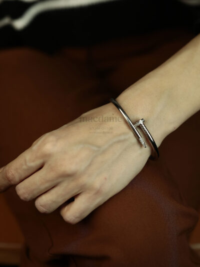 Bracelet Nail Twist – bracelet femme en argent 925, photo 2