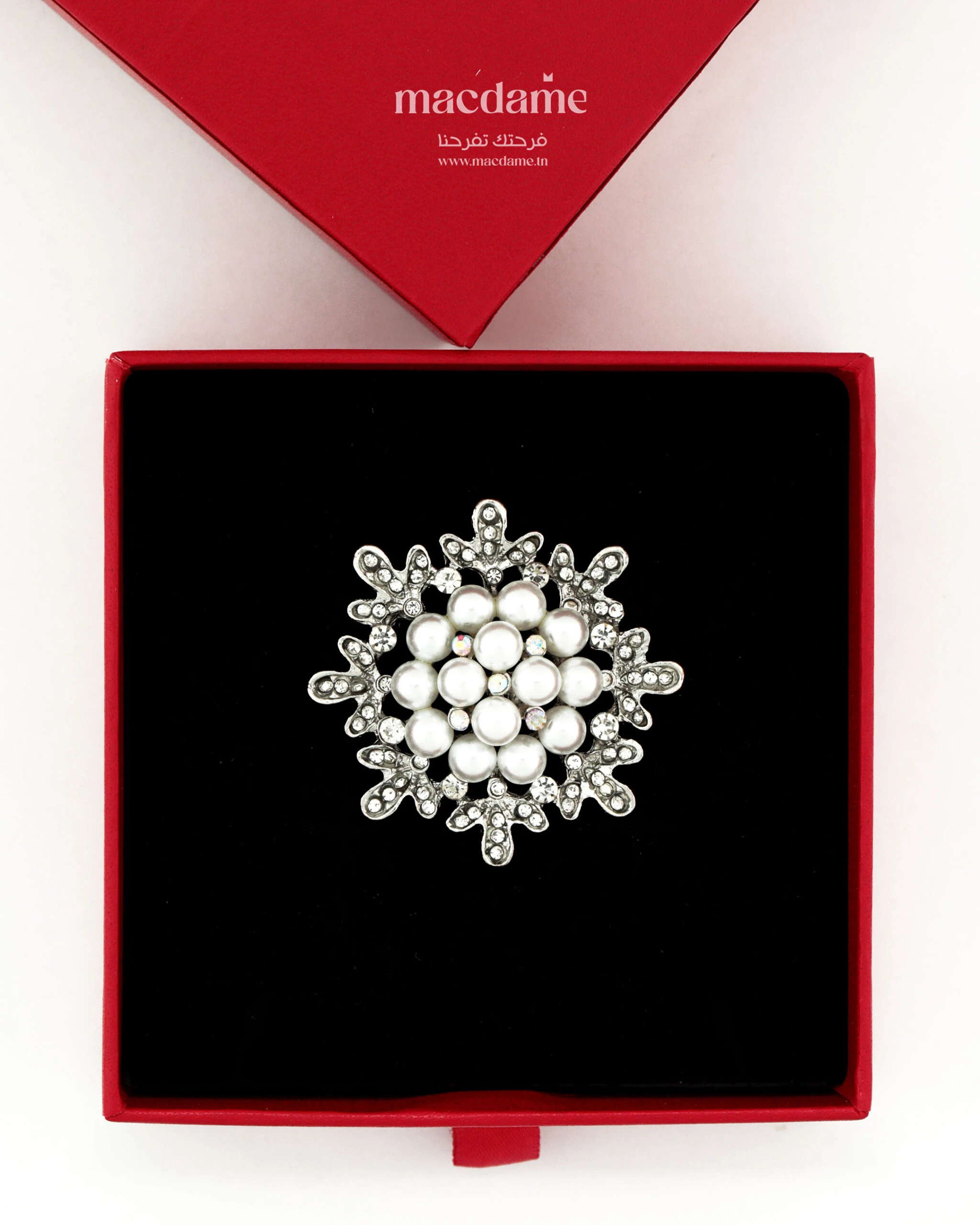 Broche Perle Glacée – broche femme en acier 316L, photo 4