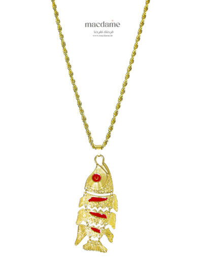 Collier Red Fish – collier femme en acier 316L, bijou cadeau Macdame