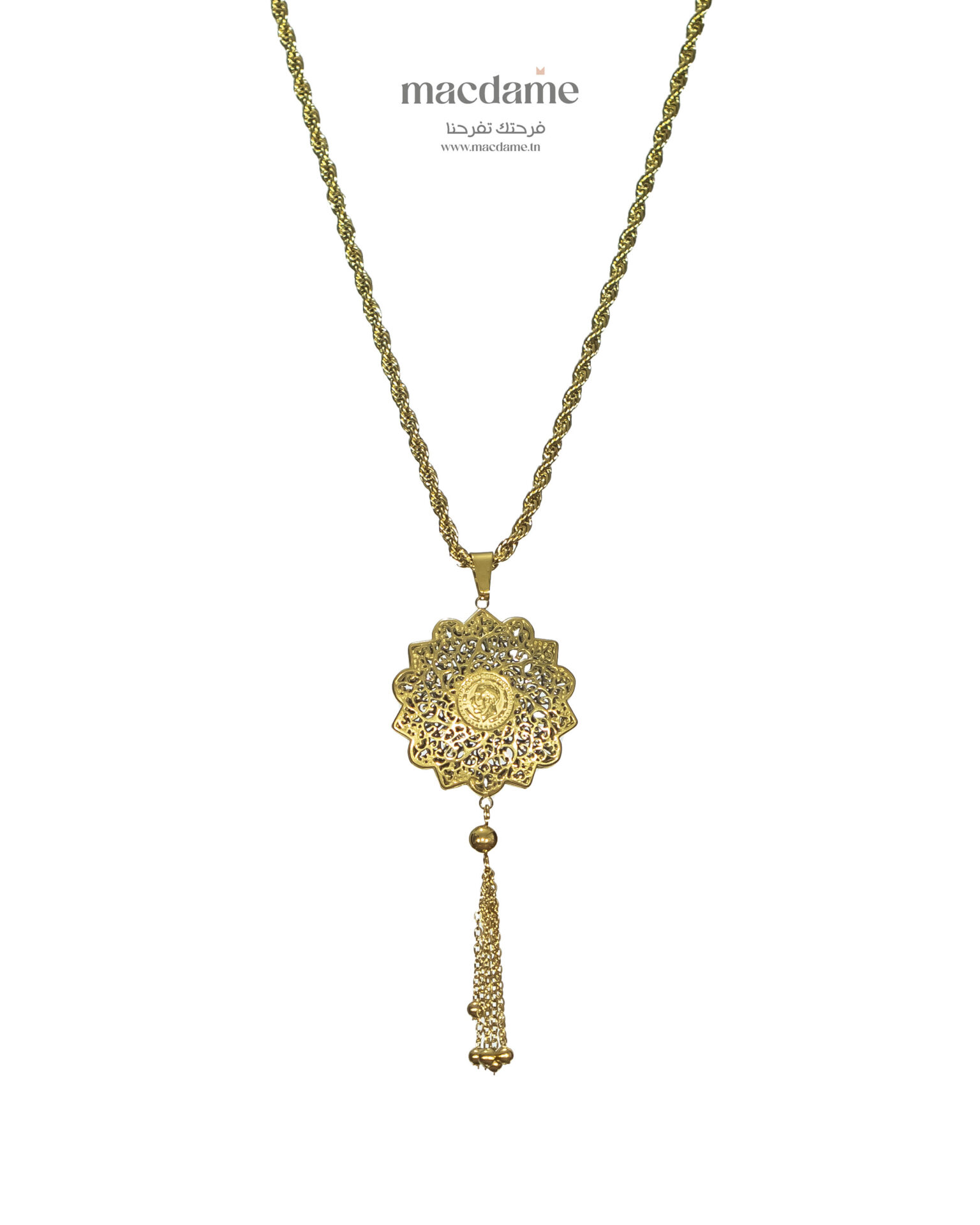 Collier Sultana – collier femme en acier 316L, bijou cadeau Macdame