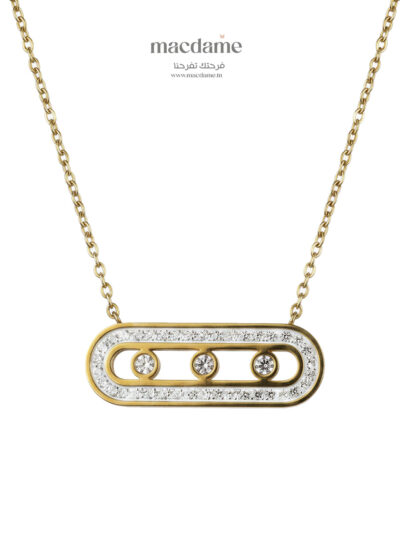 Collier Élégance Lunaire – collier femme en acier 316L, bijou cadeau Macdame