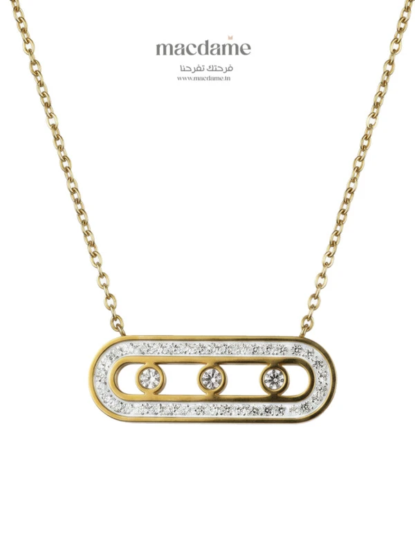 Collier Élégance Lunaire – collier femme en acier 316L, bijou cadeau Macdame