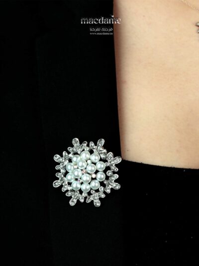 Broche Perle Glacée – broche femme en acier 316L, photo 2