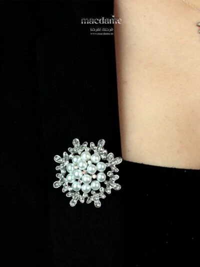 Broche Perle Glacée – broche femme en acier 316L, photo 2