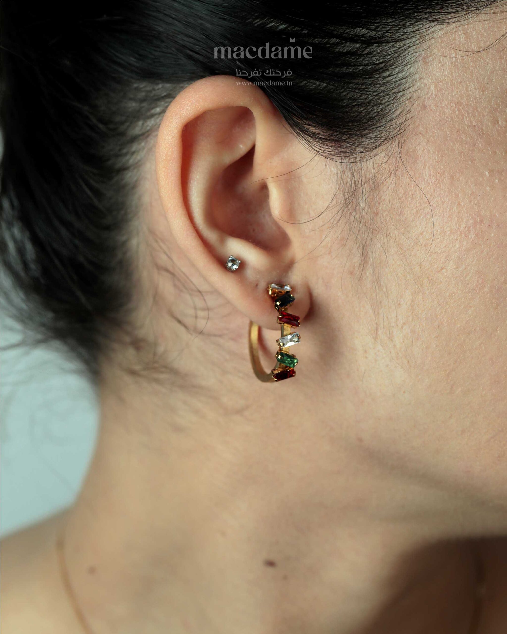 Boucles d'oreilles Perle d’Élégance – boucles d'oreilles femme en acier 316L, photo 2