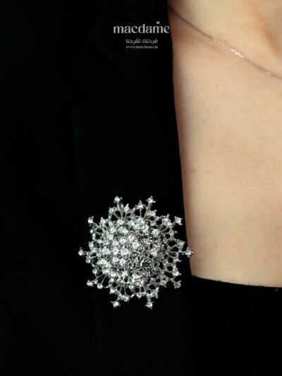 Broche Éclat d’Hiver – broche femme en acier 316L, photo 2